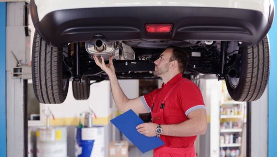 An Image of a Car about to Undergo an MOT